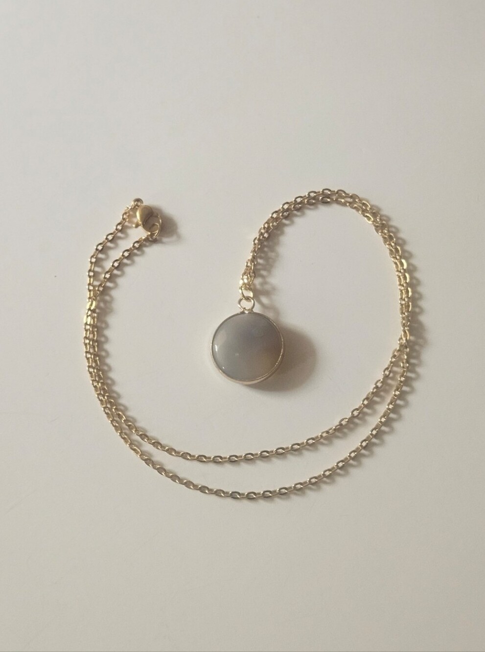 Gold & Smokey Quartz Fauceted Necklace